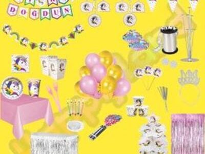 Tek boynuzlu at tarzı doğum günü partisi