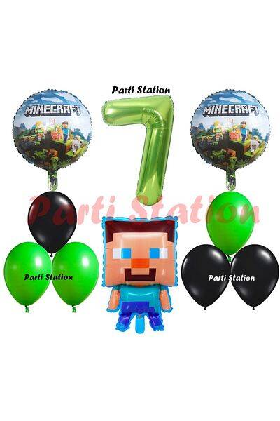 Minecraft tarzında bir doğum günü partisi