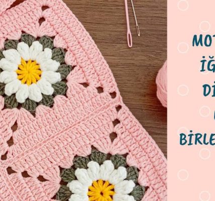 Patchwork tarzında iğnelerle örgü