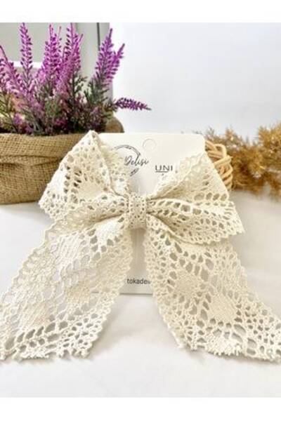 Dantel fiyonk yapımı