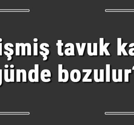 Pişmiş tavuk ne kadar süre saklanabilir?