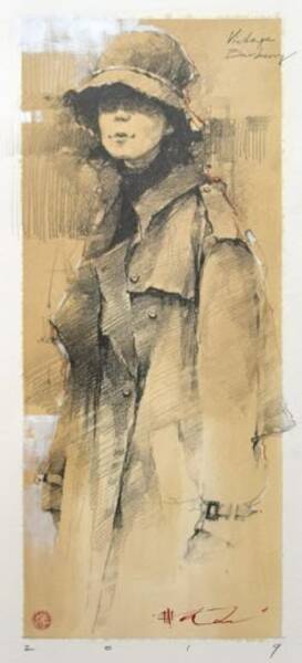 Kraft kağıt üzerine çizimler