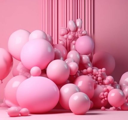 Balonlardan oluşan fotoğraf alanı