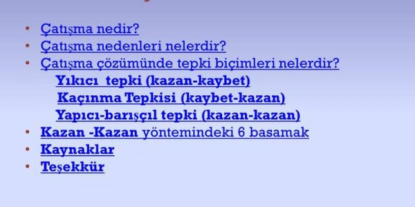 Yapıcı ve yıkıcı çatışmalar